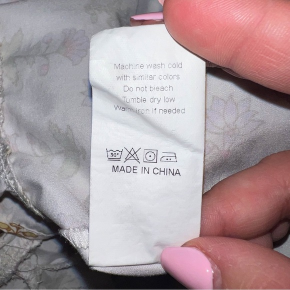 Womens Floral Ruffle Sleep Shorts, Size M - Picture 9 of 10